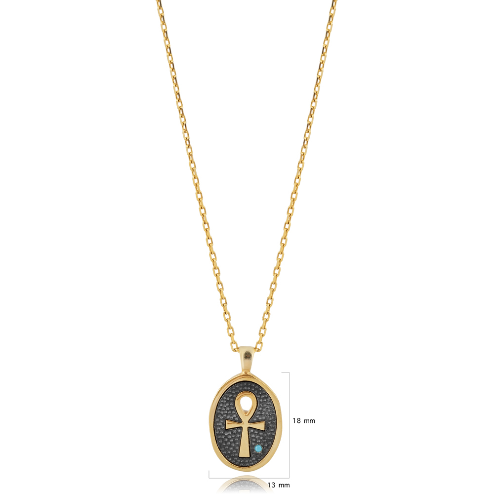 Ankh Symbol Design 925 Silver Charm Necklace
