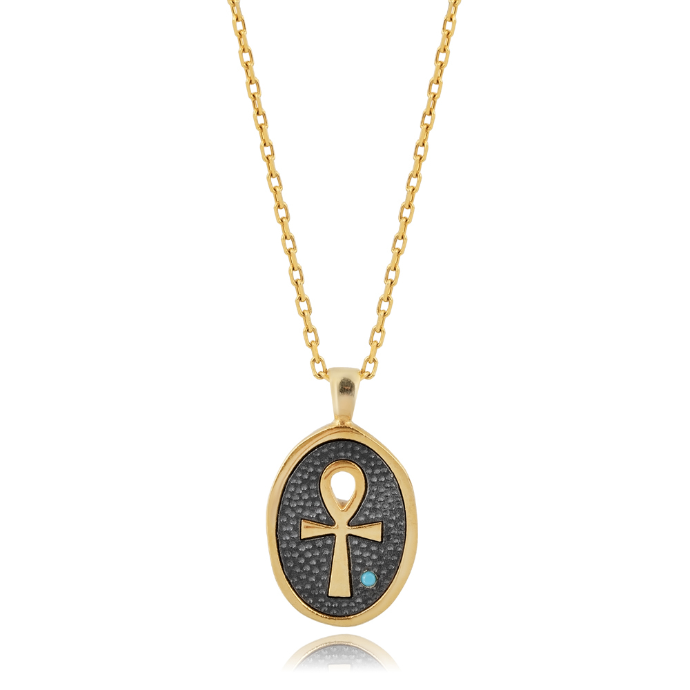 Ankh Symbol Design 925 Silver Charm Necklace