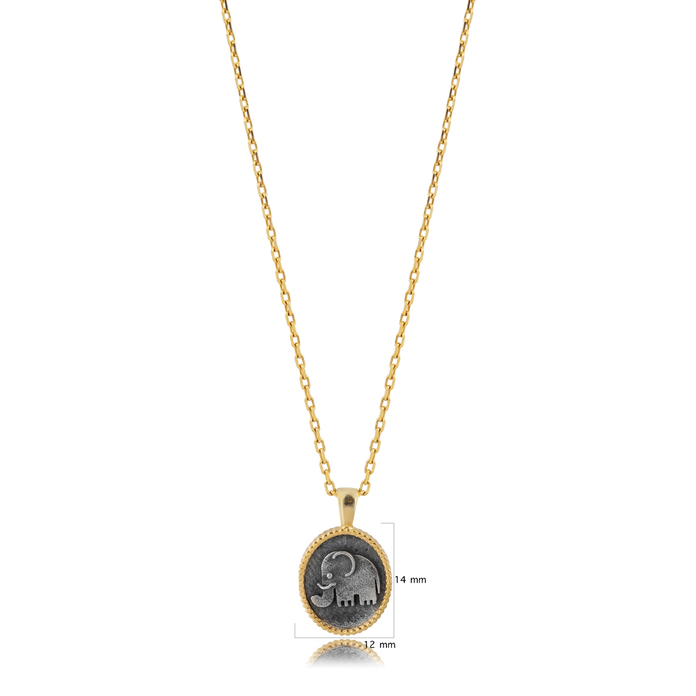 Elephant Animal Design 925 Charm Necklace