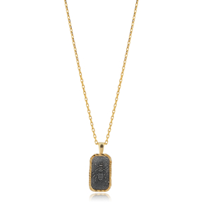 Bee Fossil Design 925 Silver Charm Necklace