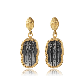Anubis Symbol Design 925 Stud Earrings
