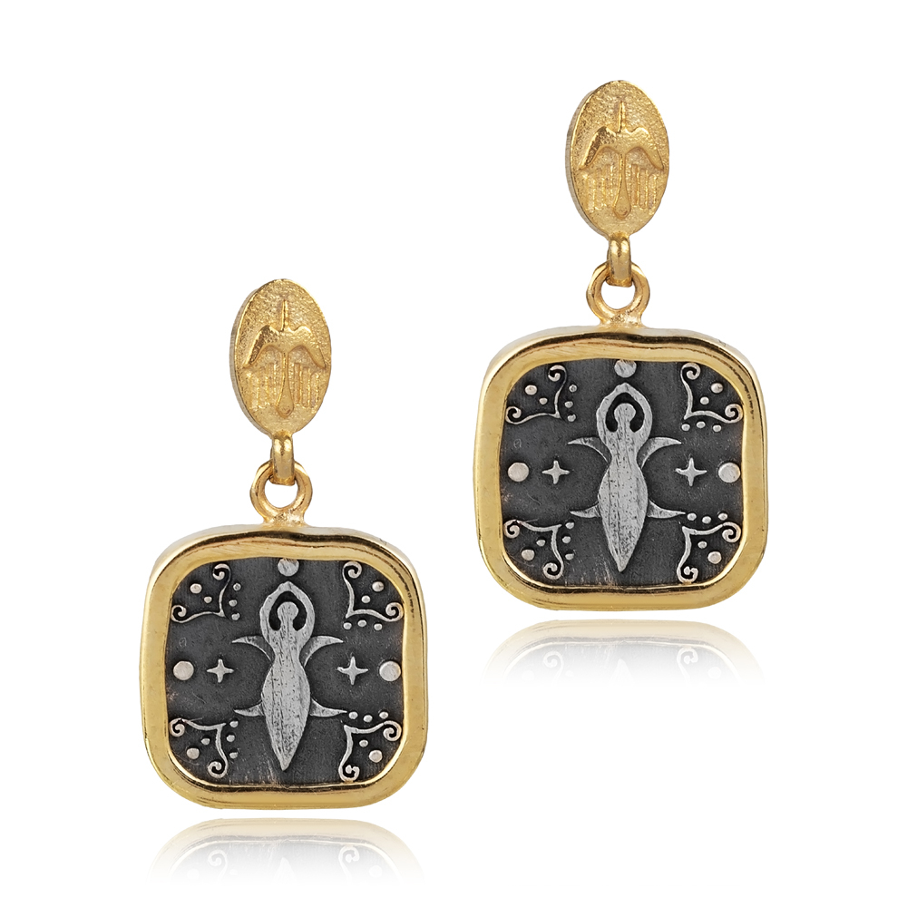 Cybele Design 925 Silver Stud Earring