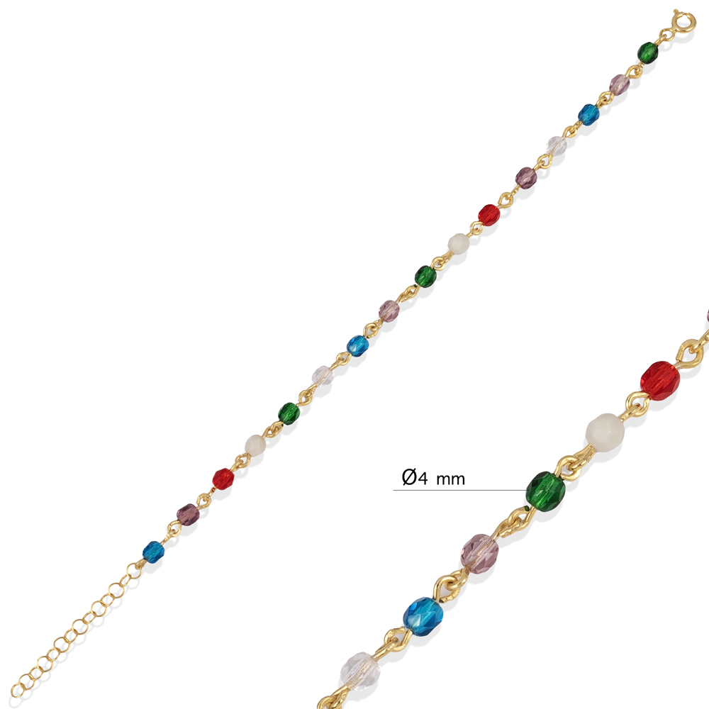 Seven Chakra Design 925 Silver Bracelet