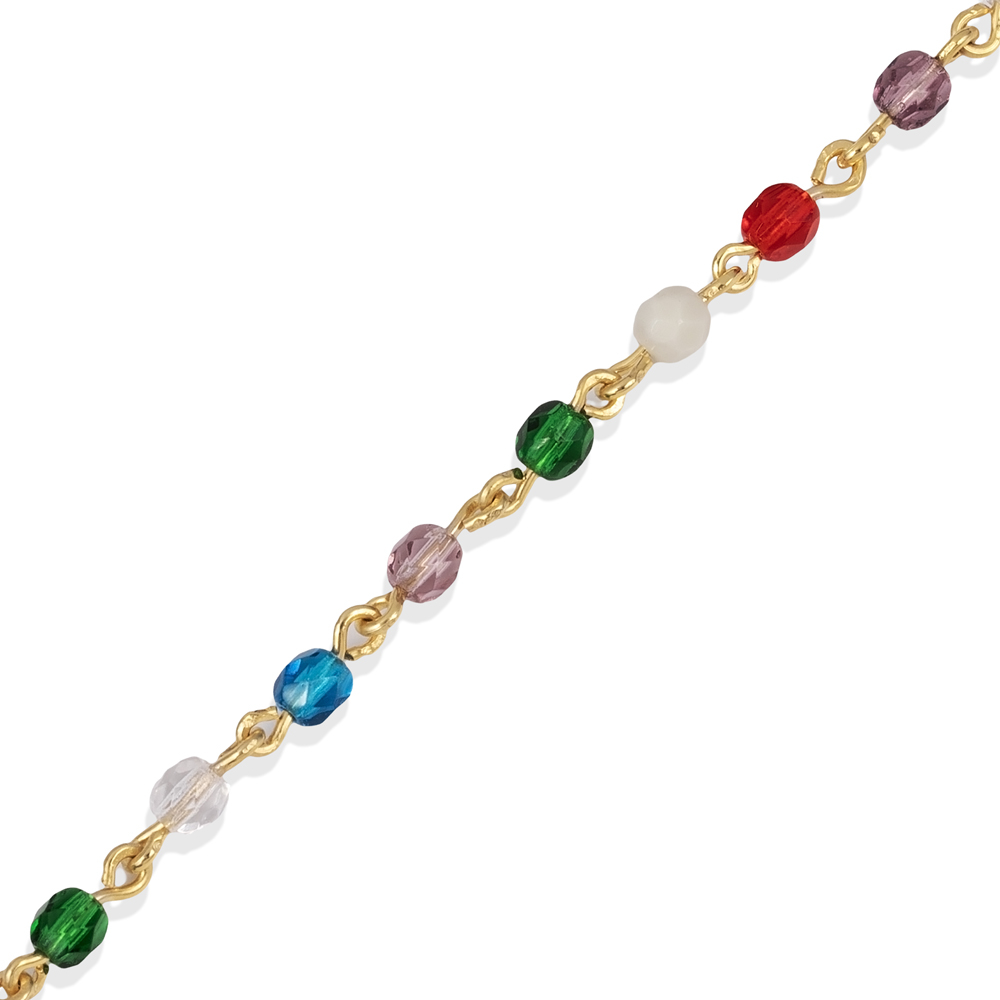 Seven Chakra Design 925 Silver Bracelet