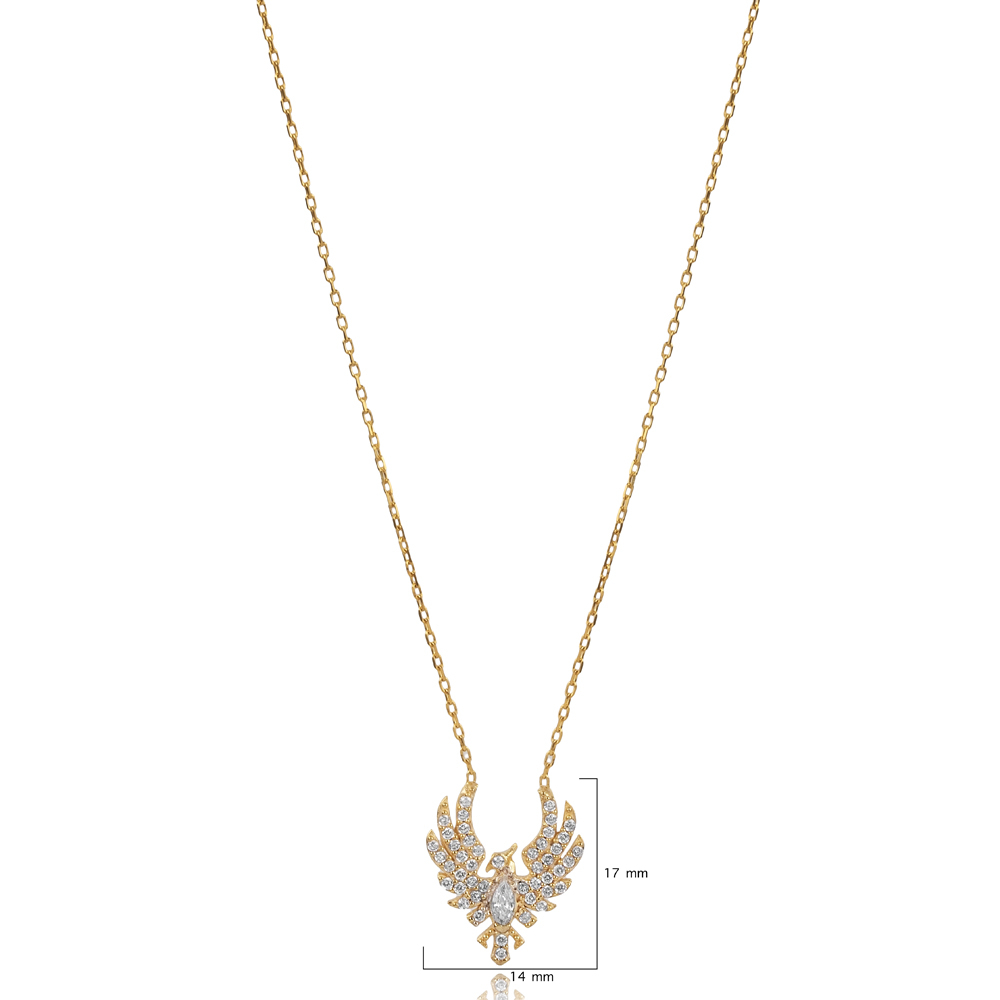 Phoenix Design White CZ Charm Necklace