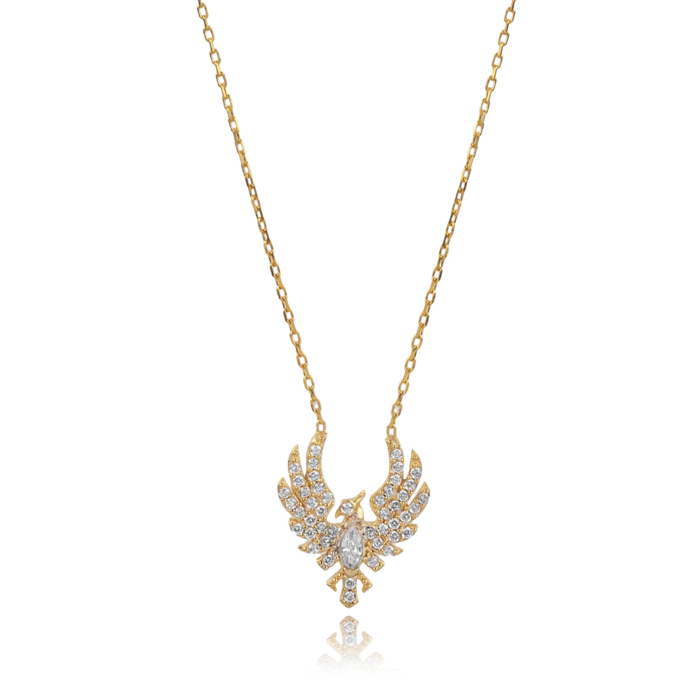 Phoenix Design White CZ Charm Necklace