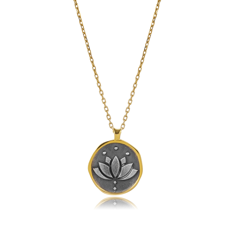 Lotus Flower Wholesale Silver Necklace