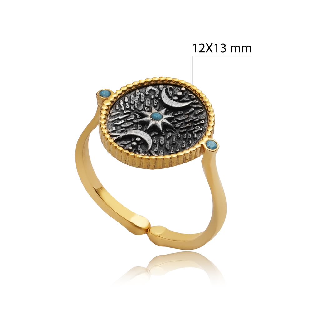 Triple Goddes Wicca Wholesale Silver Ring