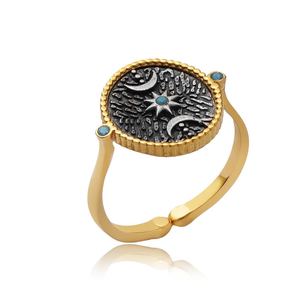 Triple Goddes Wicca Wholesale Silver Ring