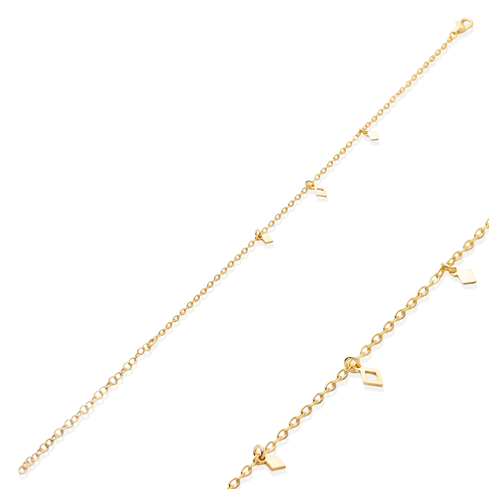 Plain Geometric Design 925 Charm Bracelet