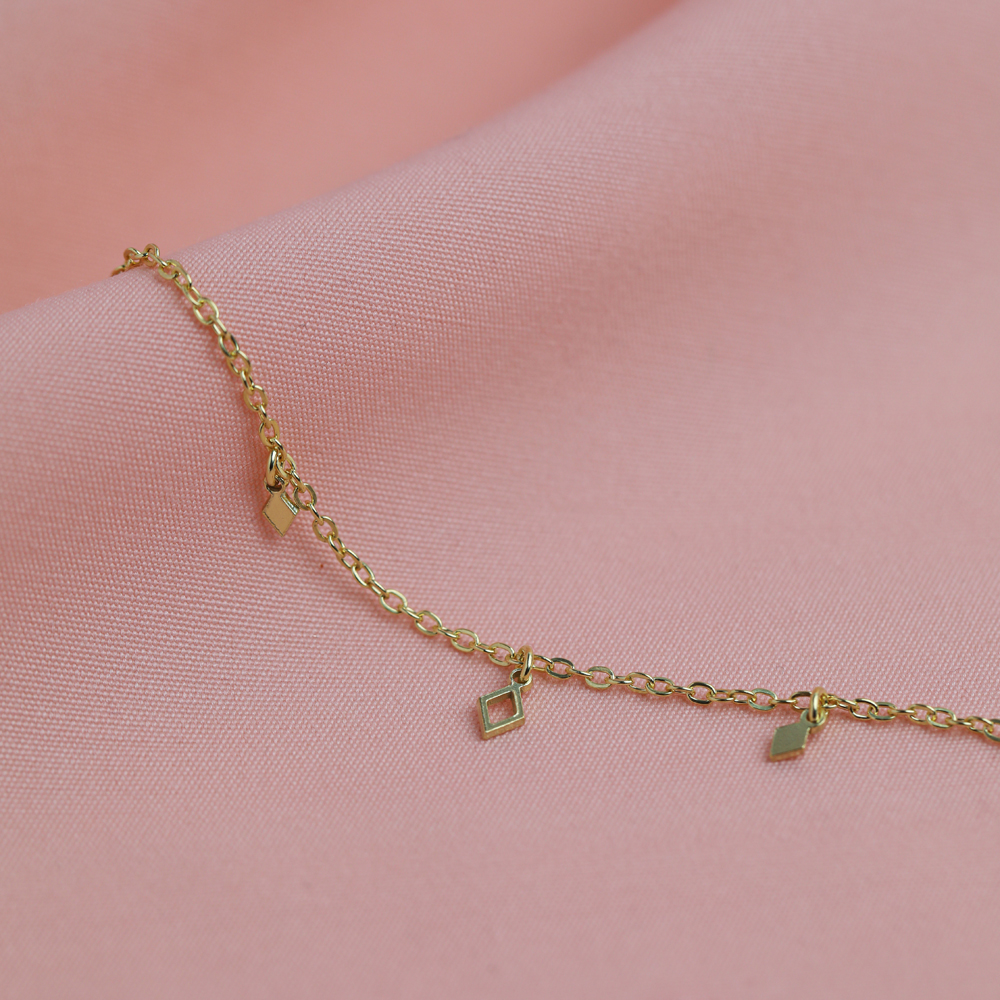 Plain Geometric Design 925 Charm Bracelet