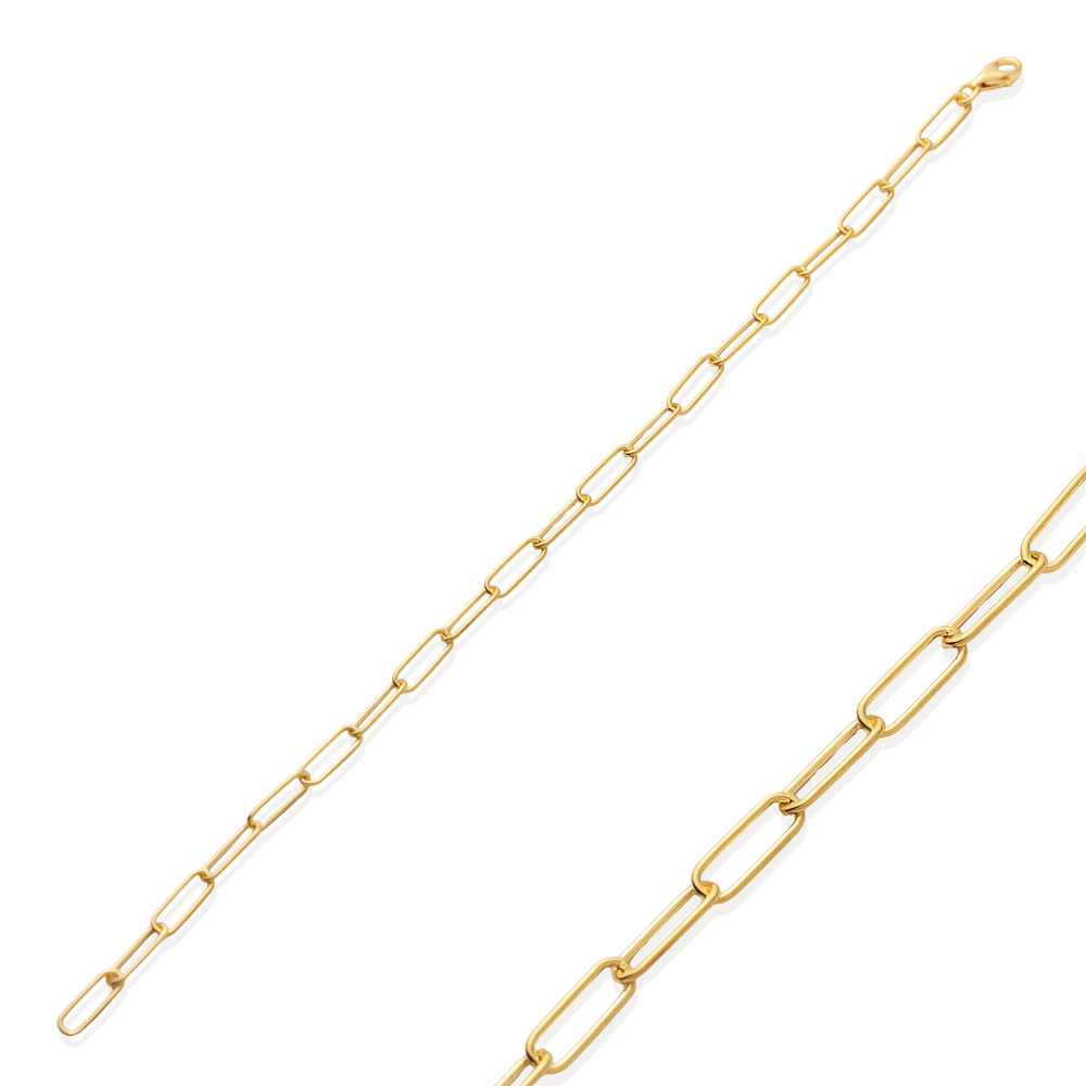 Paperclip Chain Bracelet Design 925 Bracelet