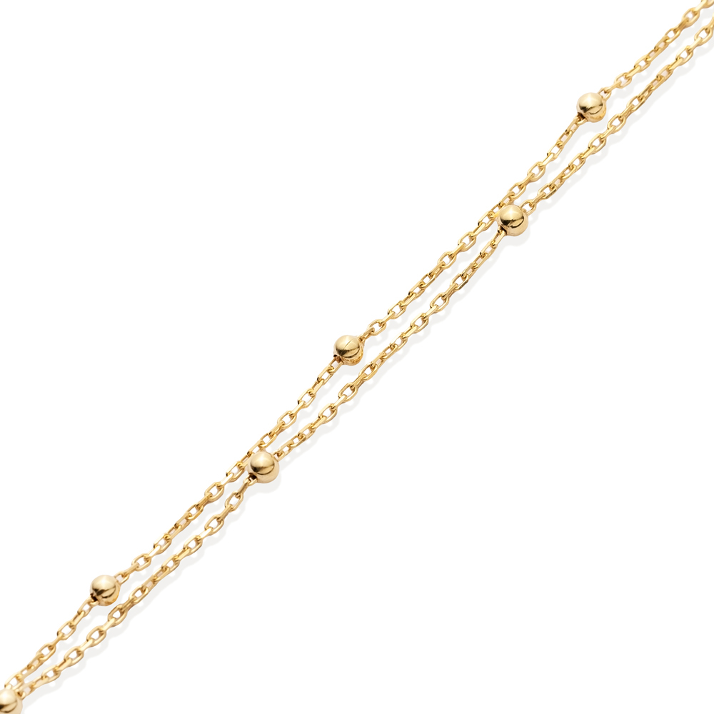 Plain Ball Design 925 Chain Bracelet