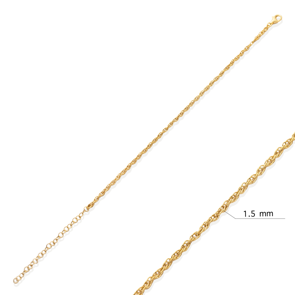 Singapore Chain Design 925 Chain Bracelet