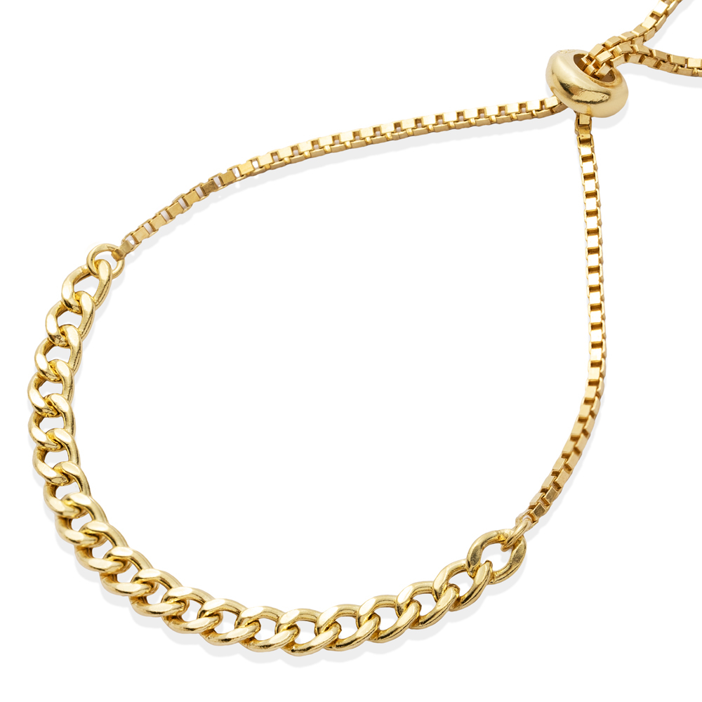 Curb Chain Design 925 Silver Bracelet