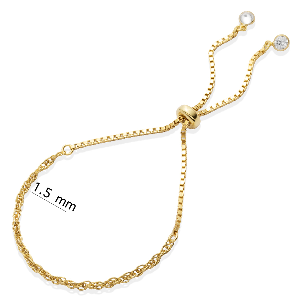 Twist Rope Design 925 Silver Chain Bracelet