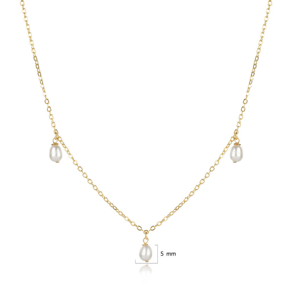 Dainty Pearl Design 925 Charm Necklace