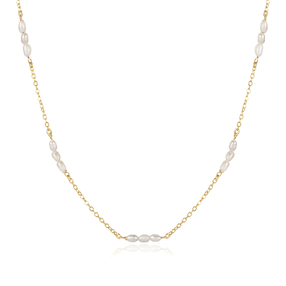 Triple Pearl Design 925 Chain Necklace