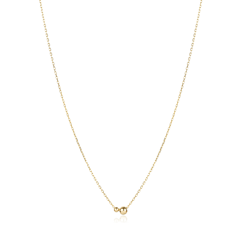 Modern Plain Ball Design Charm Necklace