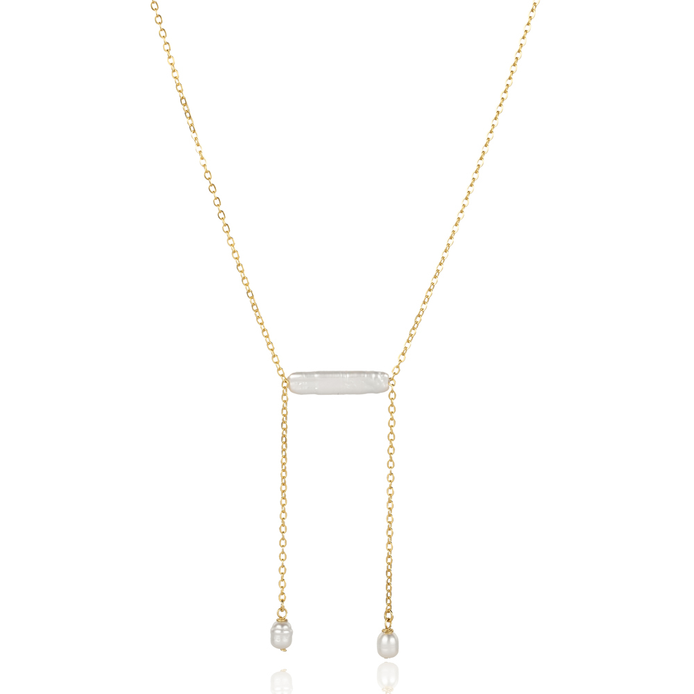 New Design Lariat Pearl 925 Charm Necklace