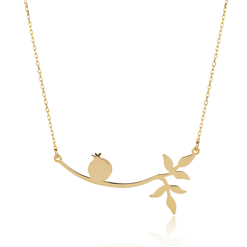 Plain Pomegranate Branch 925 Necklace