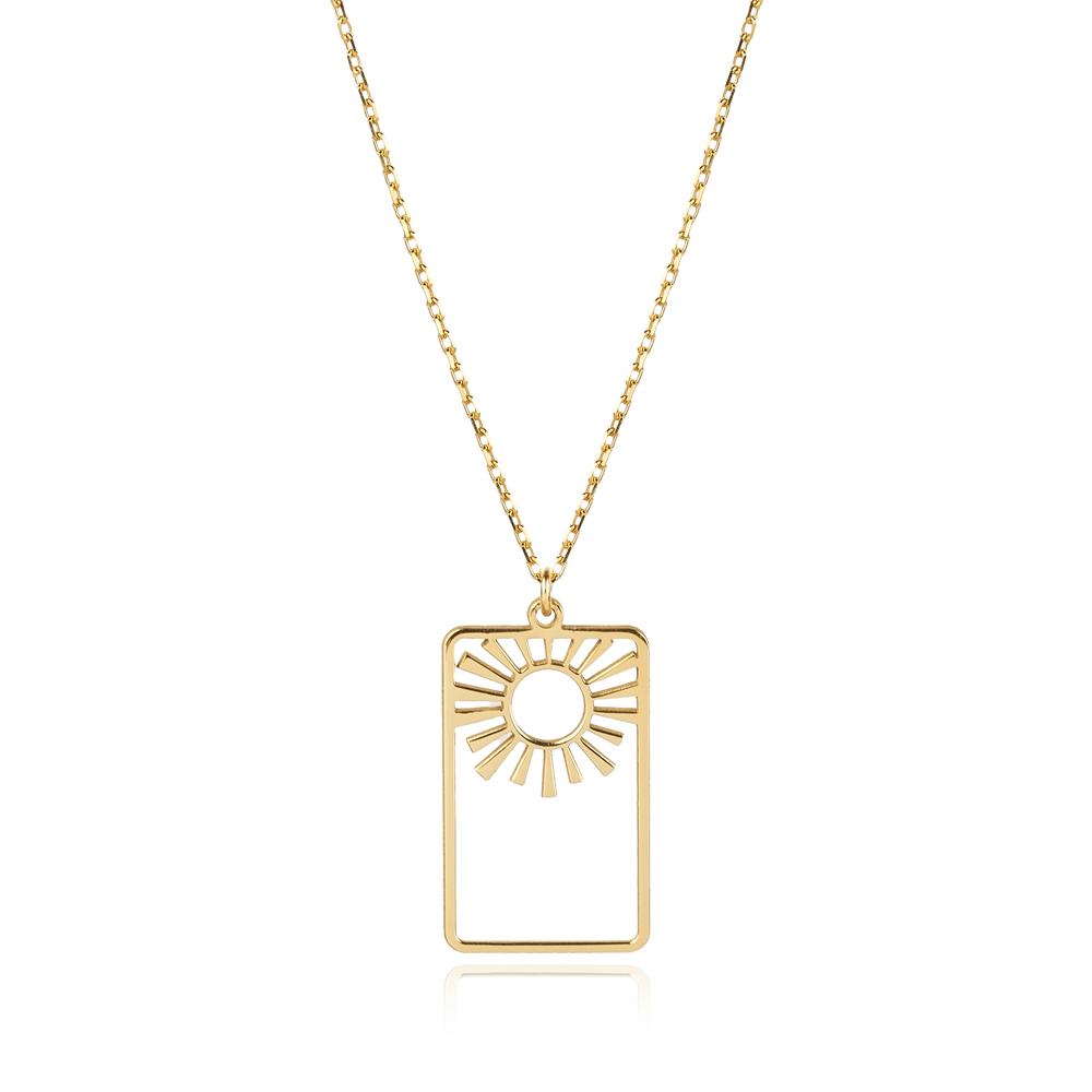 Radiant Sun Design 925 Charm Necklace