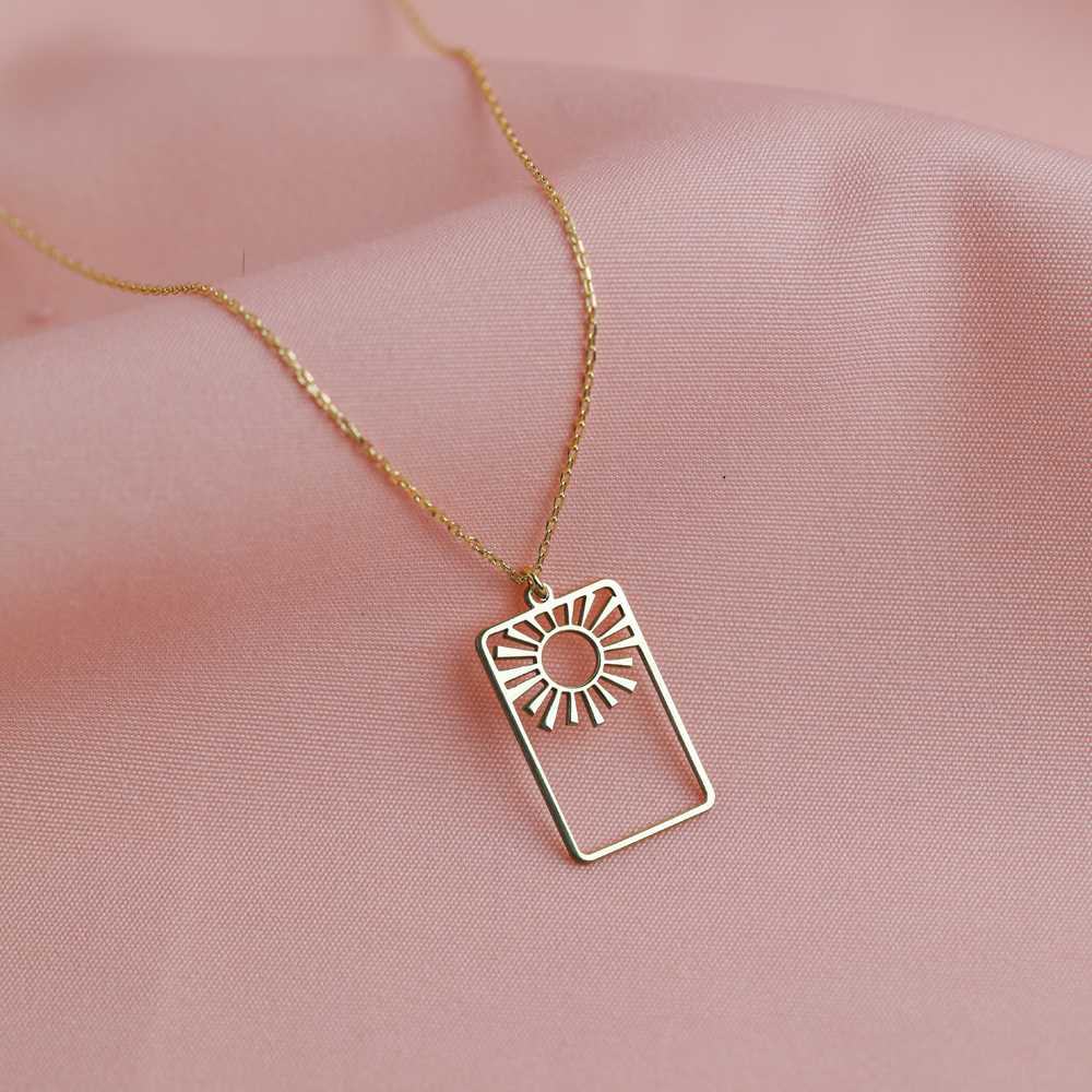 Radiant Sun Design 925 Charm Necklace