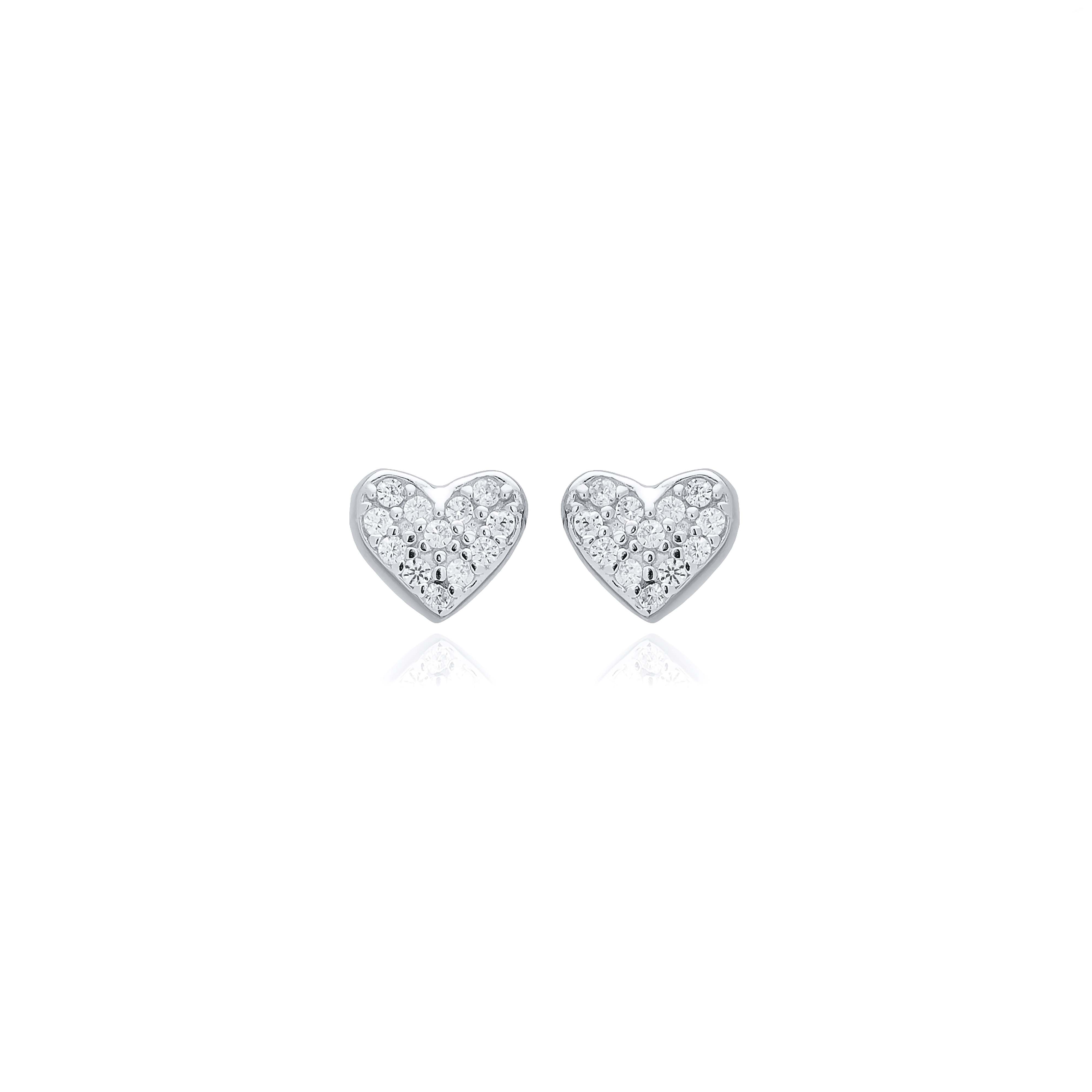 Heart Design Minimalist 925 Stud Earrings