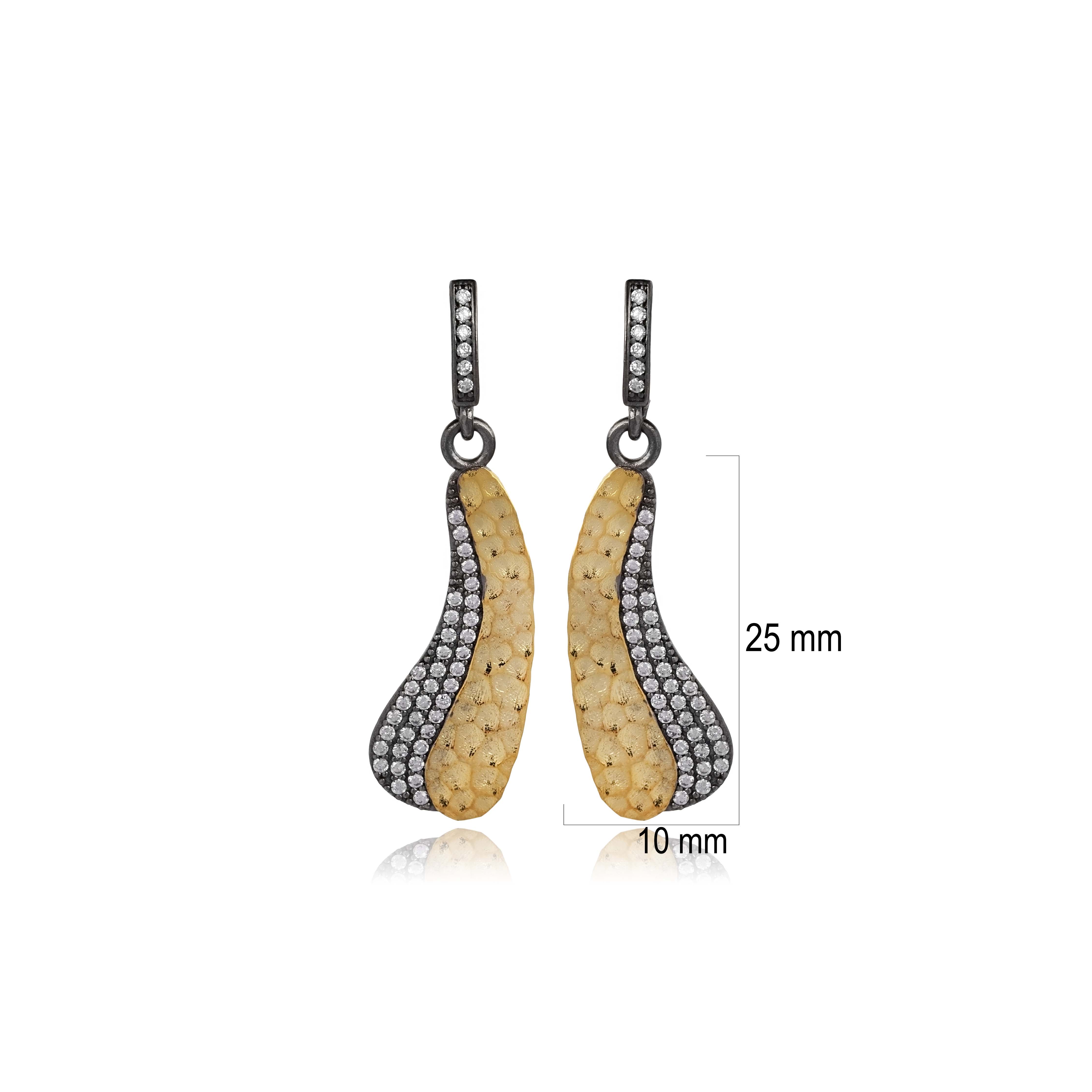 Modern Vintage Turkish 925 Silver Earrings