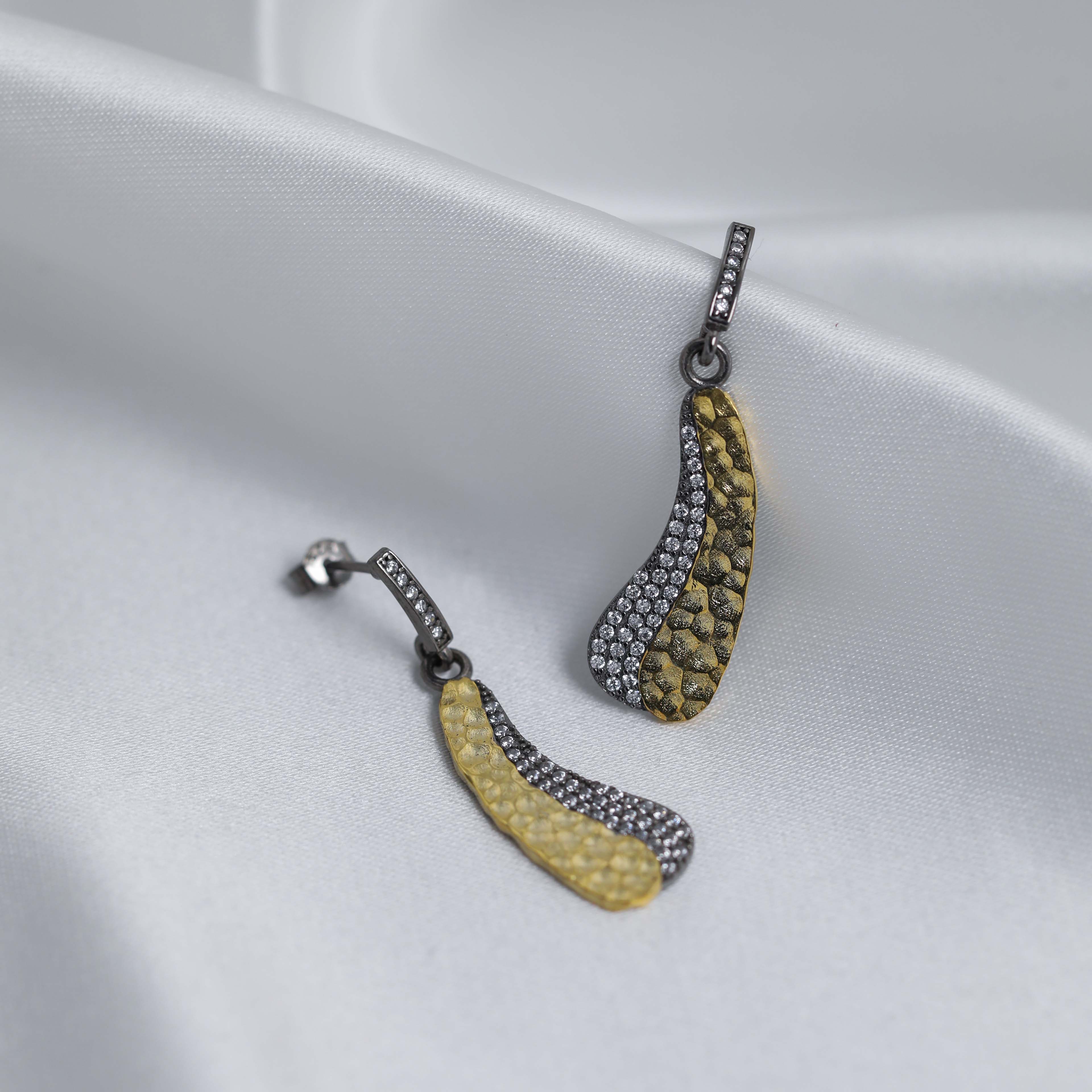 Modern Vintage Turkish 925 Silver Earrings