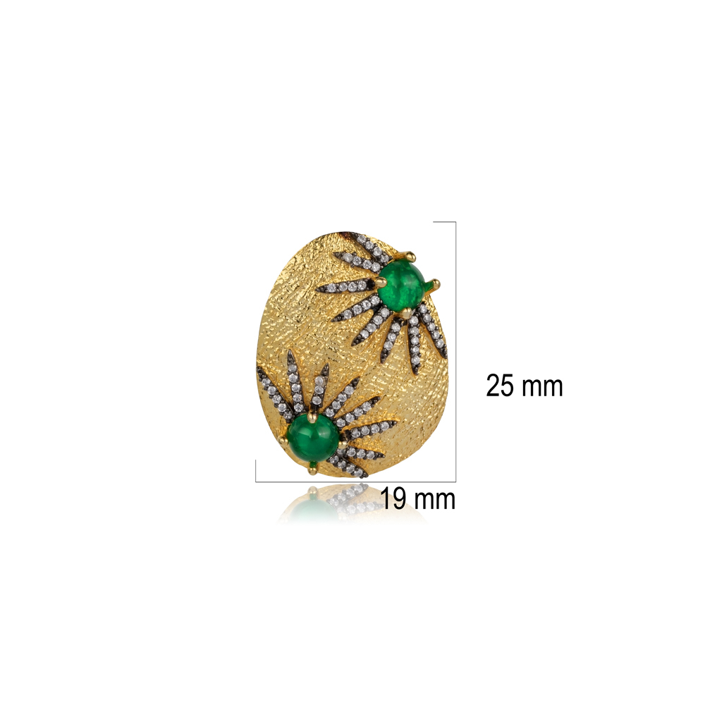Wholesale 925 Silver Emerald Starburst Pendant Charm