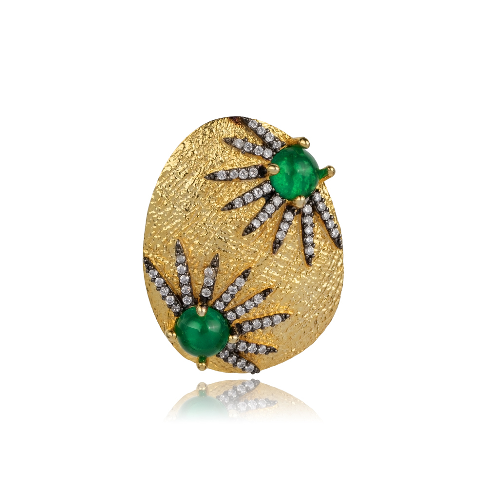 Wholesale 925 Silver Emerald Starburst Pendant Charm