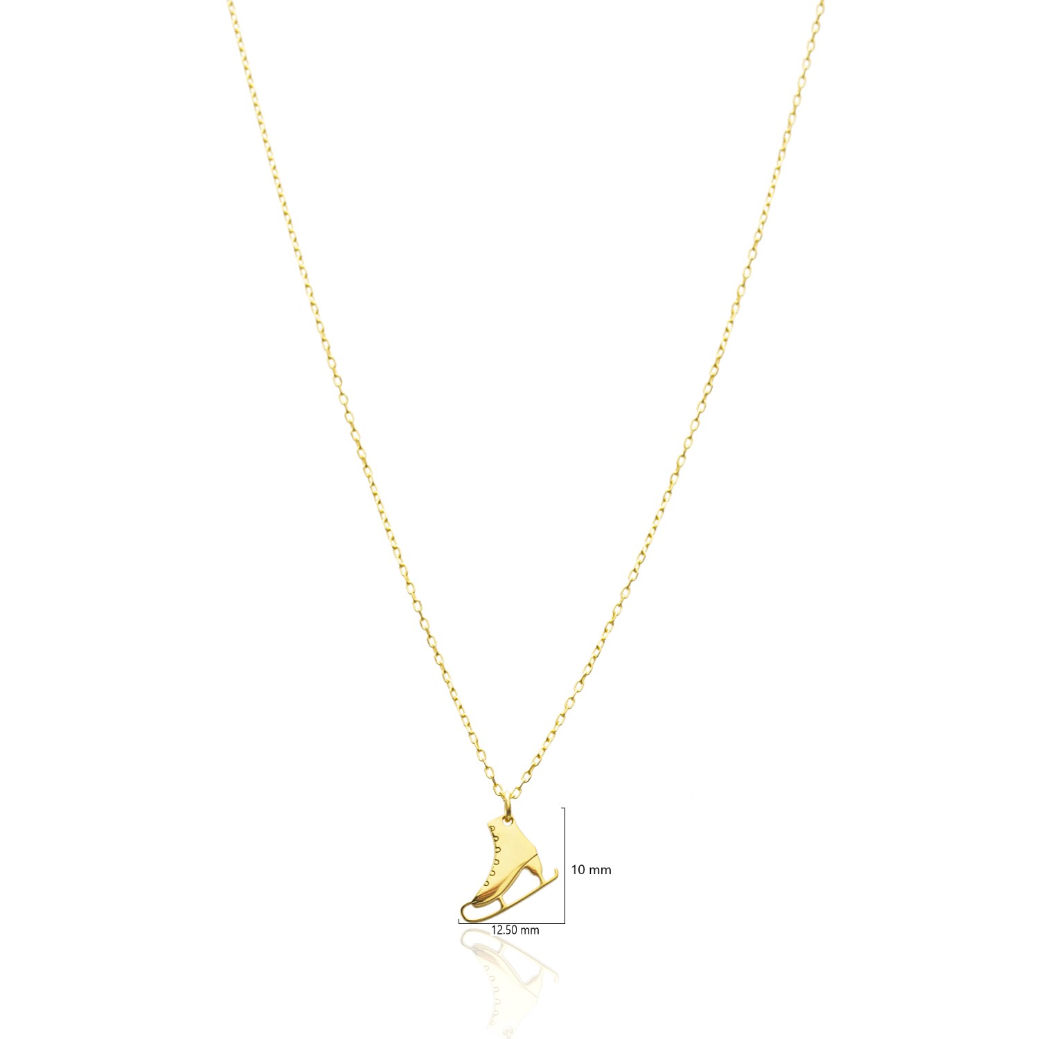 925 Sterling Silver Skate Necklace
