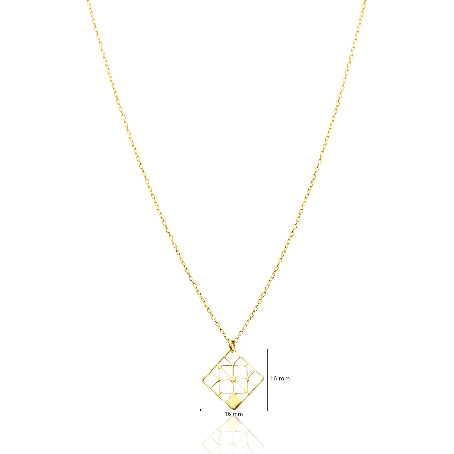 925 Silver Turkish Geometric Necklace