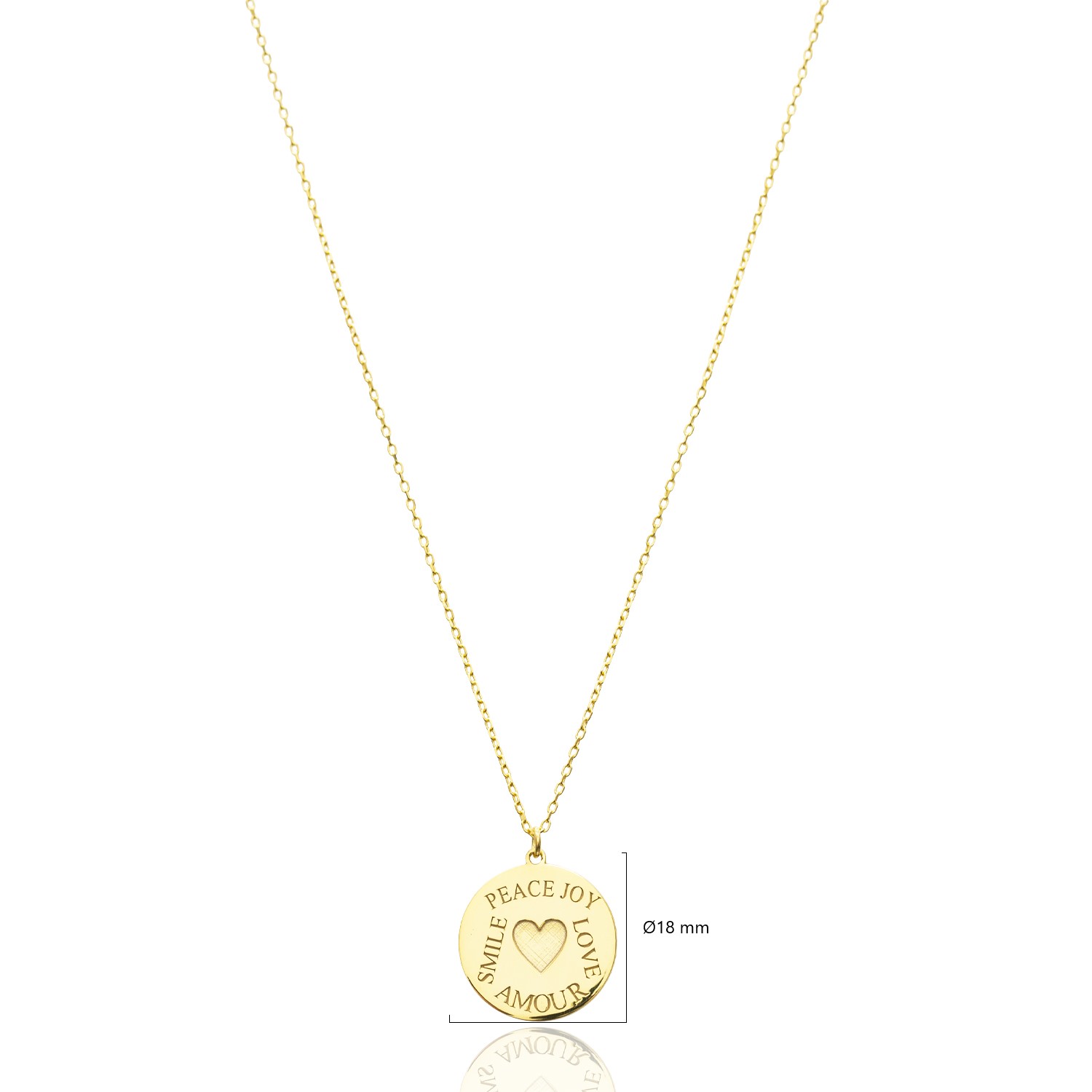 925 Silver Heart Engraved Necklace