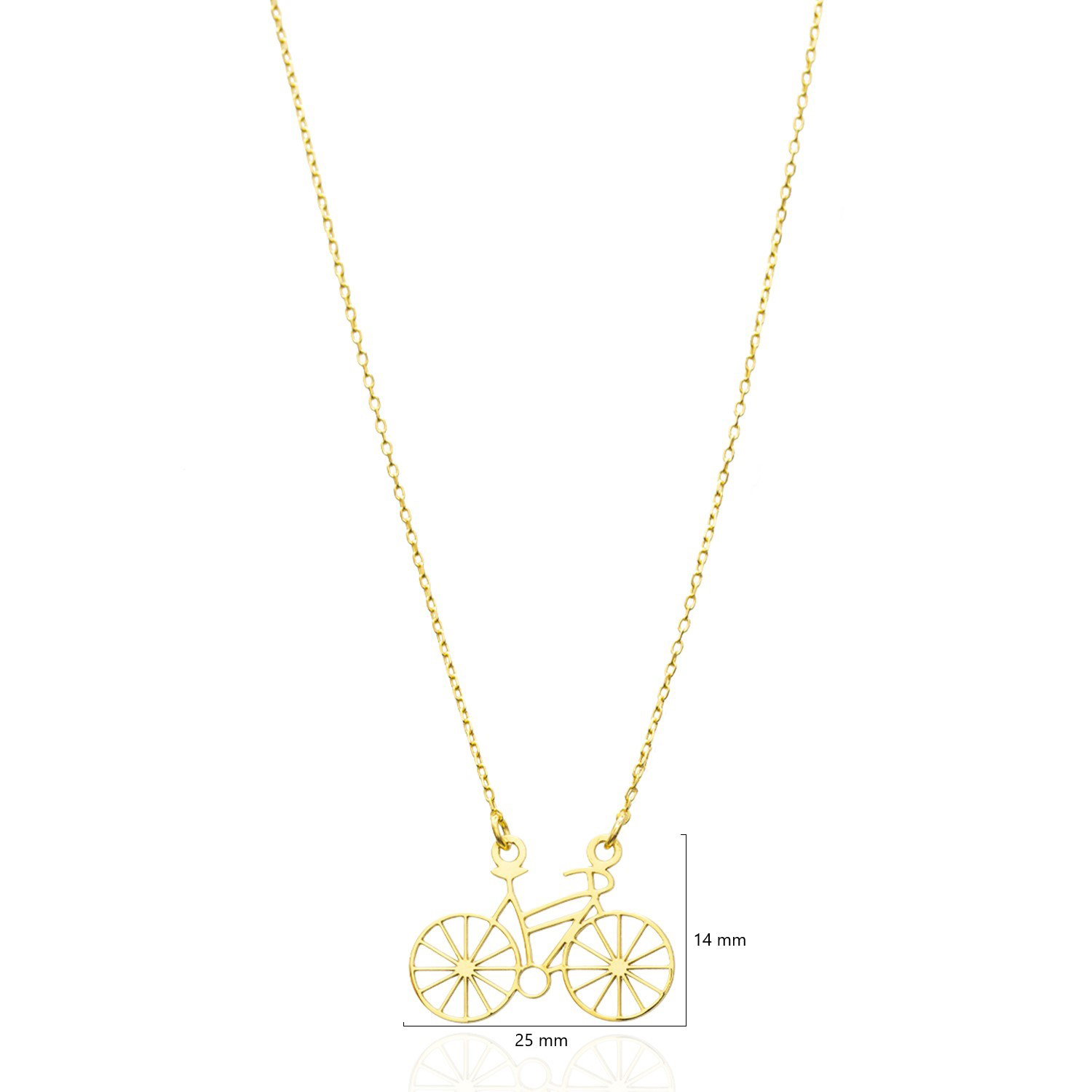925 Sterling Silver Bicycle Necklace