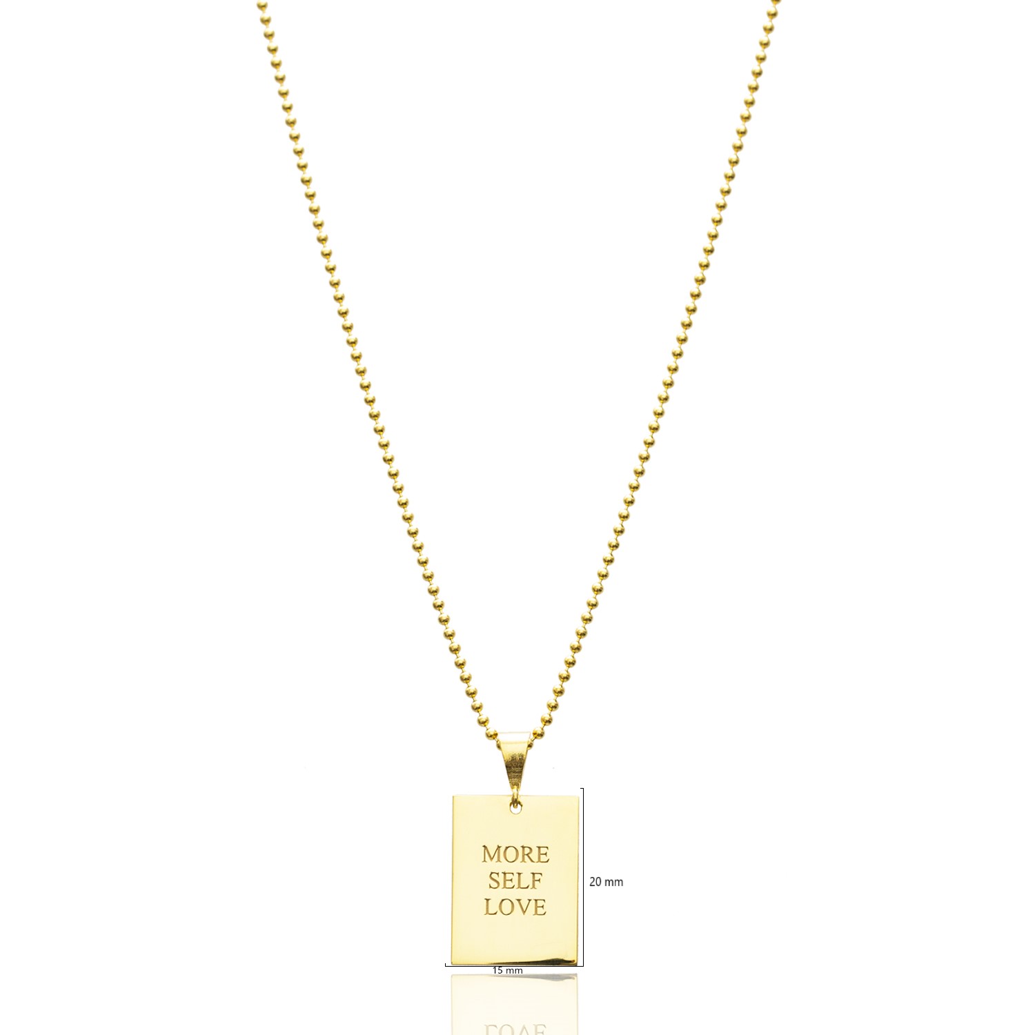 Inspirational Silver Tag Necklace