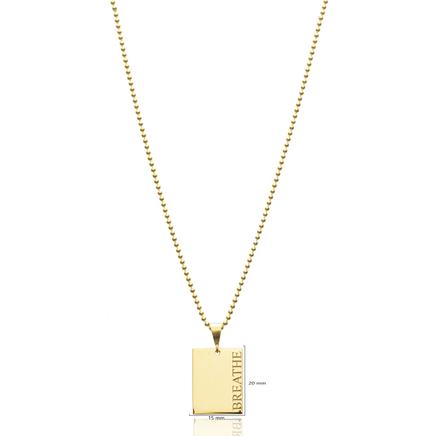 925 Silver Engraved Tag Necklace