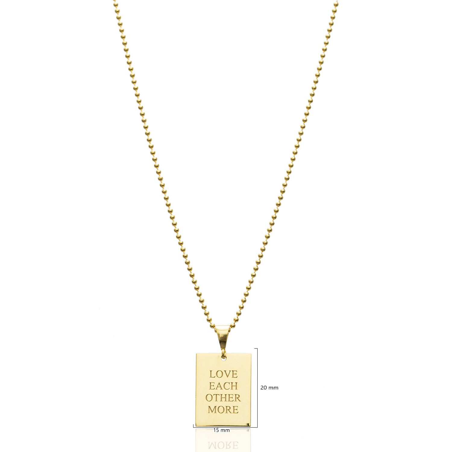 Wholesale Rectangle Tag Silver Necklace