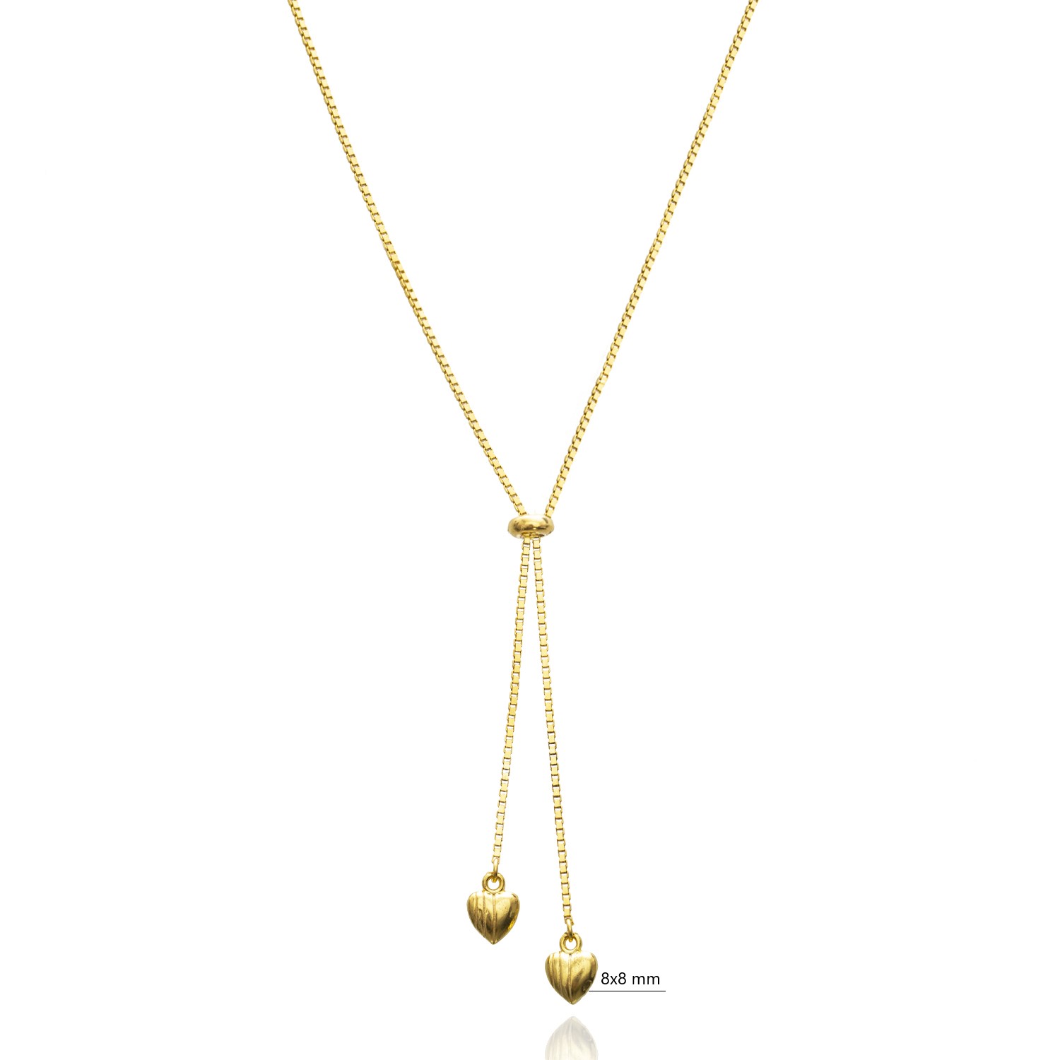 Heart Lariat Turkish 925 Silver Necklace