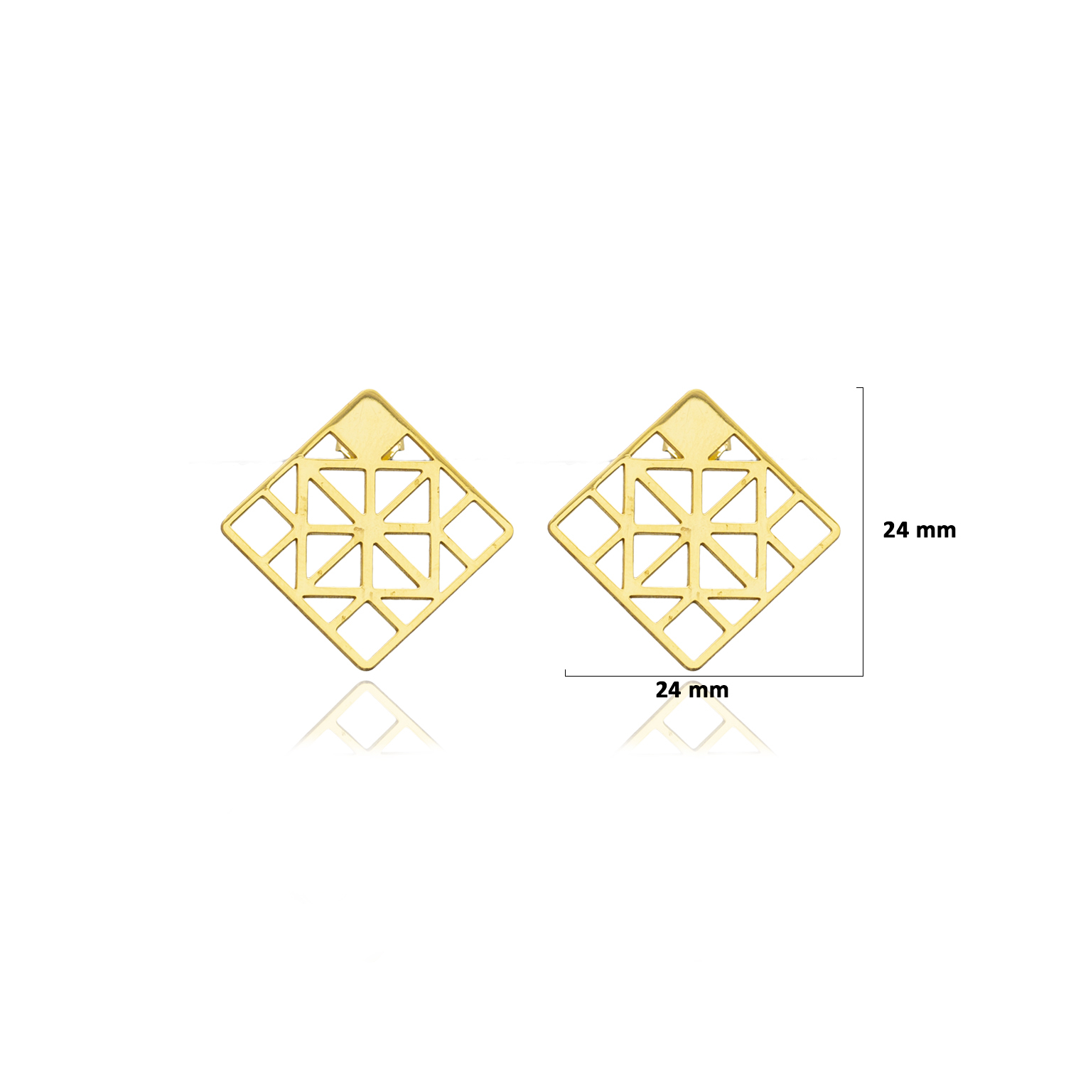 Wholesale Silver Geometric Stud Earrings