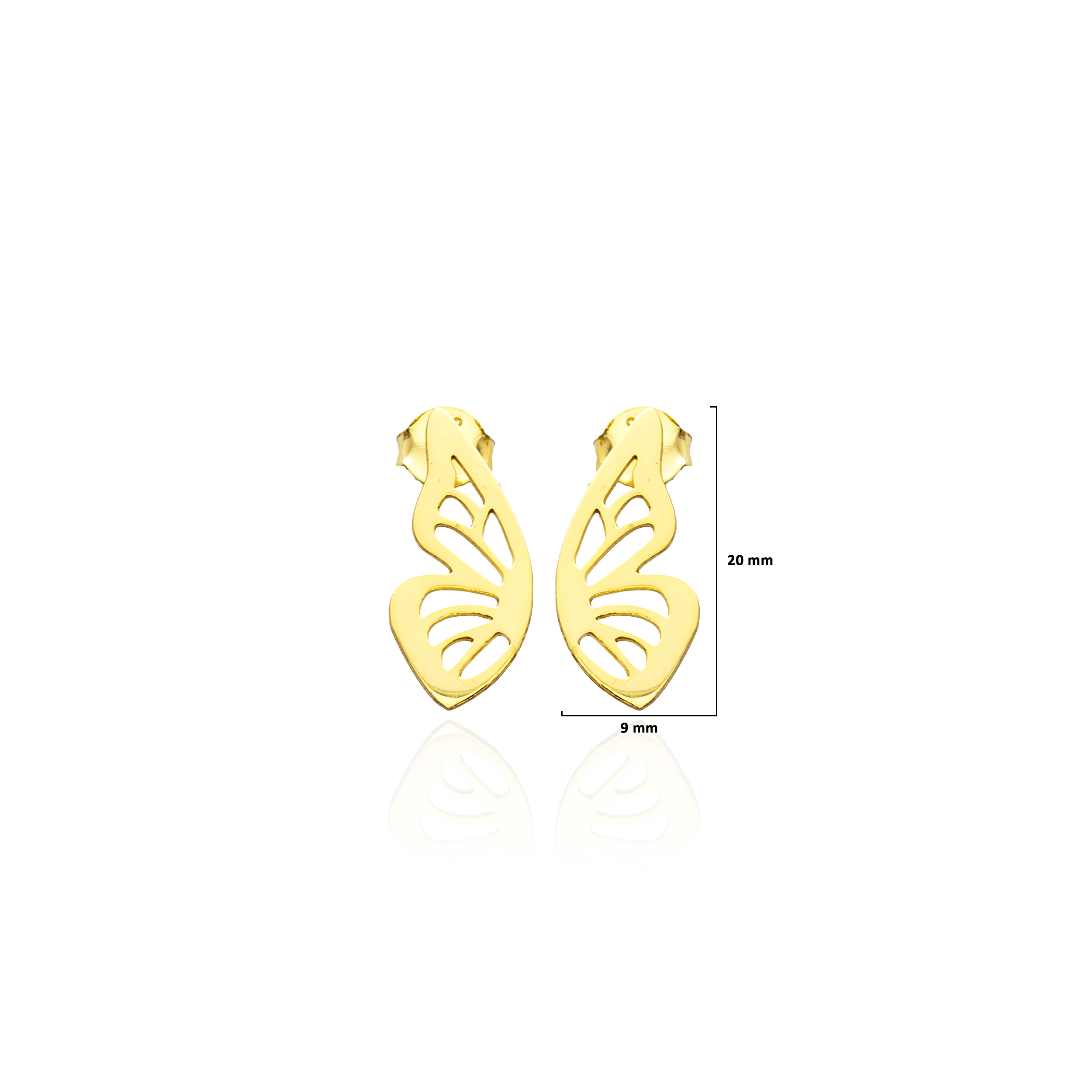 Wholesale Silver Butterfly Stud Earrings