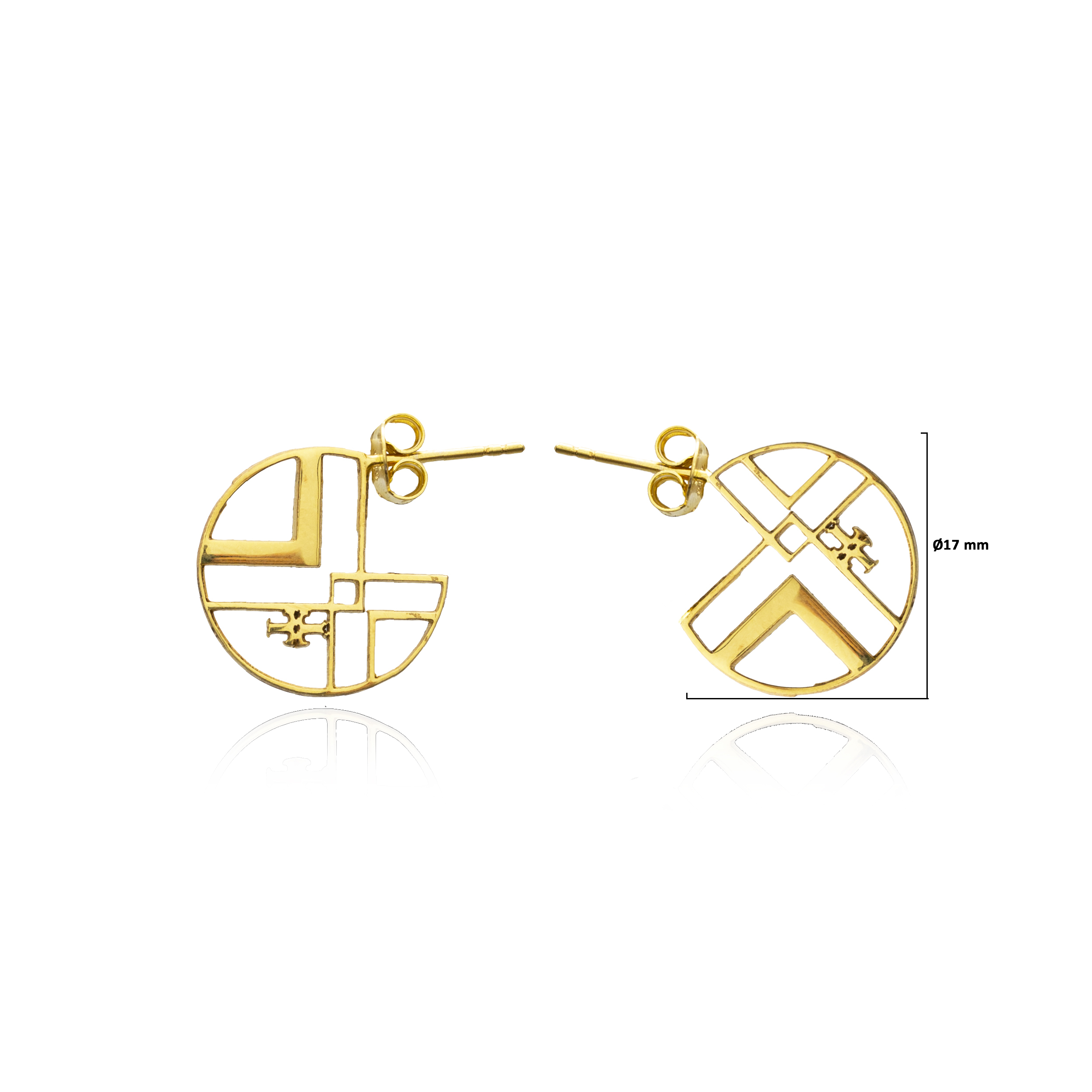 925 Sterling Silver Geometric Earrings