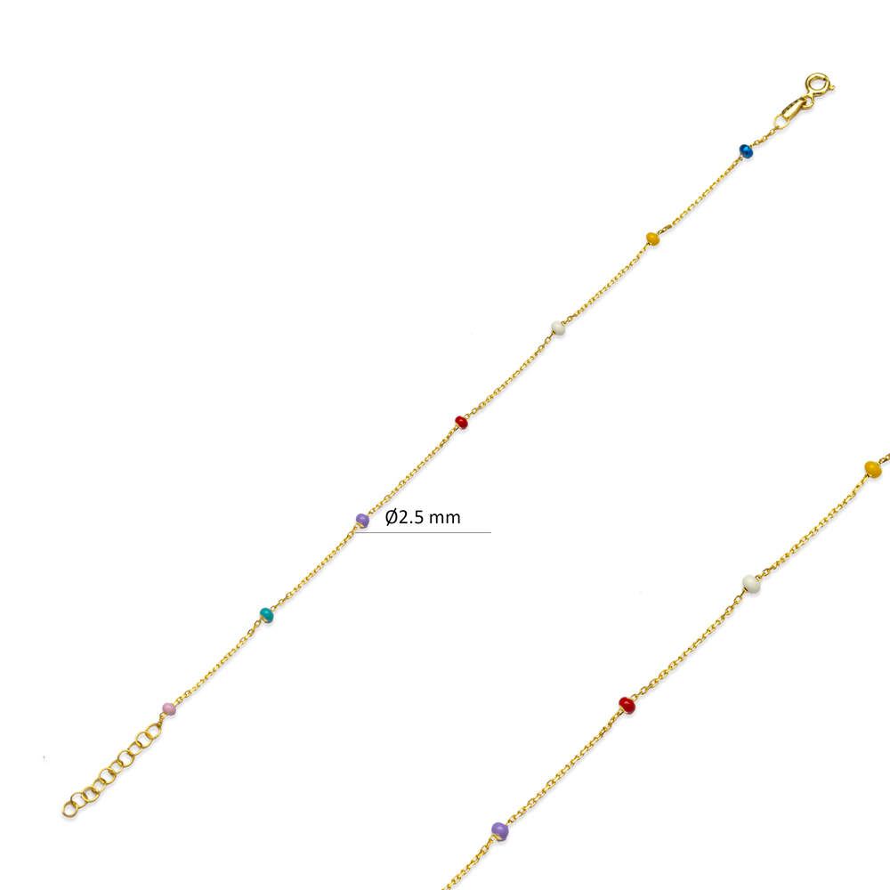 Handmade 925 Silver 2.5 mm Enamel Bracelet