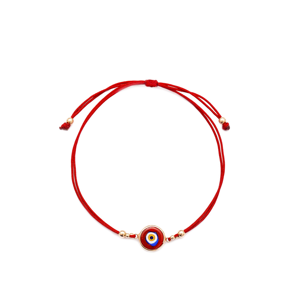 Enamel Evil Eye Adjustable Turkish Wholesale 925 Silver Knitting Bracelet