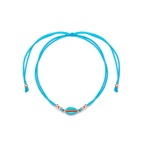 Turquoise Color 14x6 mm Size Seashell Design Adjustable Knitting Bracelet Turkish Wholesale Handmade 925 Sterling Silver