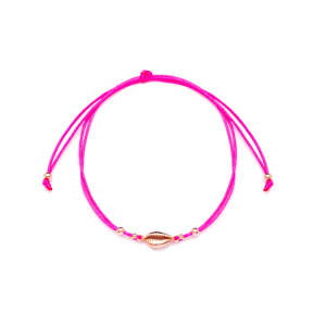 Pink Color 14x6 mm Size Seashell Design Adjustable Knitting Bracelet Turkish Wholesale Handmade 925 Sterling Silver