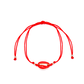 Red Color 15 x 10 mm Size Seashell Design Adjustable Knitting Bracelet Turkish Wholesale Handmade 925 Sterling Silver