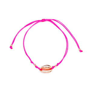 Pink Color 15 x 10 mm Size Seashell Design Adjustable Knitting Bracelet Turkish Wholesale Handmade 925 Sterling Silver