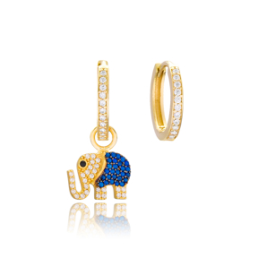 Elephant Design Earrings Wholesale Handmade 925 Sterling Silver Jewelry